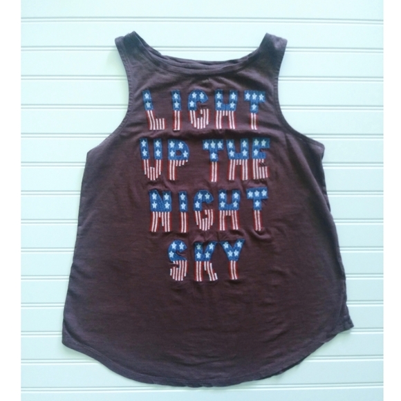Lucky Brand Tops - Lucky brand light up night sky flag 4th july